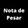 Quadrado preto. No centro dele está escrito, na cor branca, Nota de Pesar.