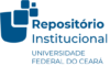 Escudo azul se fragmentando na lateral superior direita. Fora do escudo, a direita, está escrito Repositório Institucional e, logo abaixo, Universidade Federal do Ceará